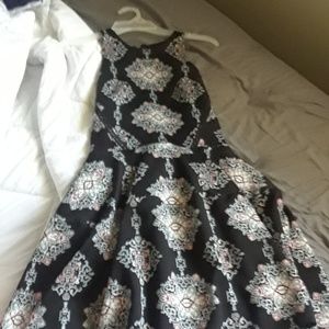Flower patterned skater dress